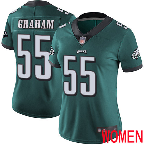Women Philadelphia Eagles #55 Brandon Graham Midnight Green Team Color Vapor Untouchable NFL Jersey